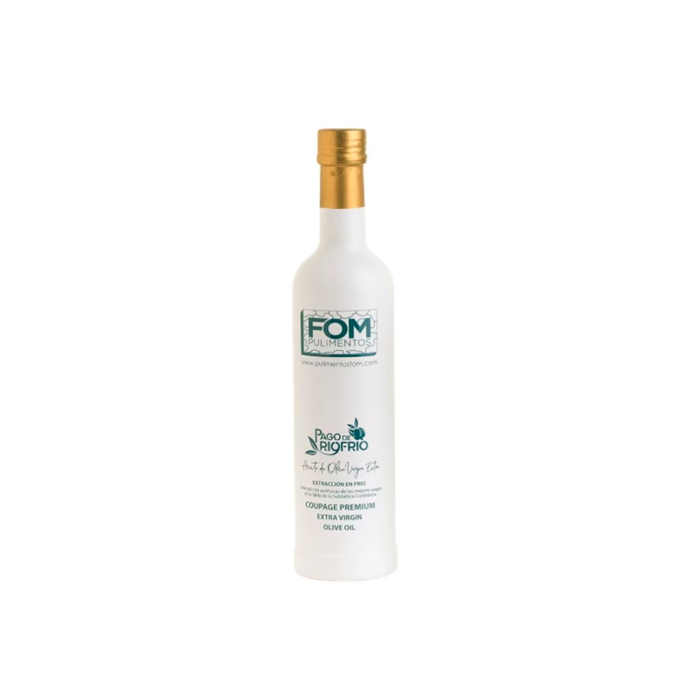 Botella blanca de 500 ml con etiqueta personalizada